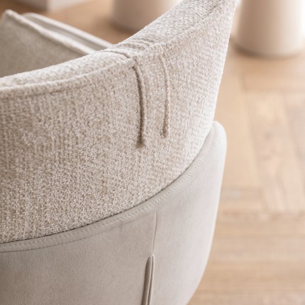 Draaistoel met armleuningen Hilla creme Kare Design