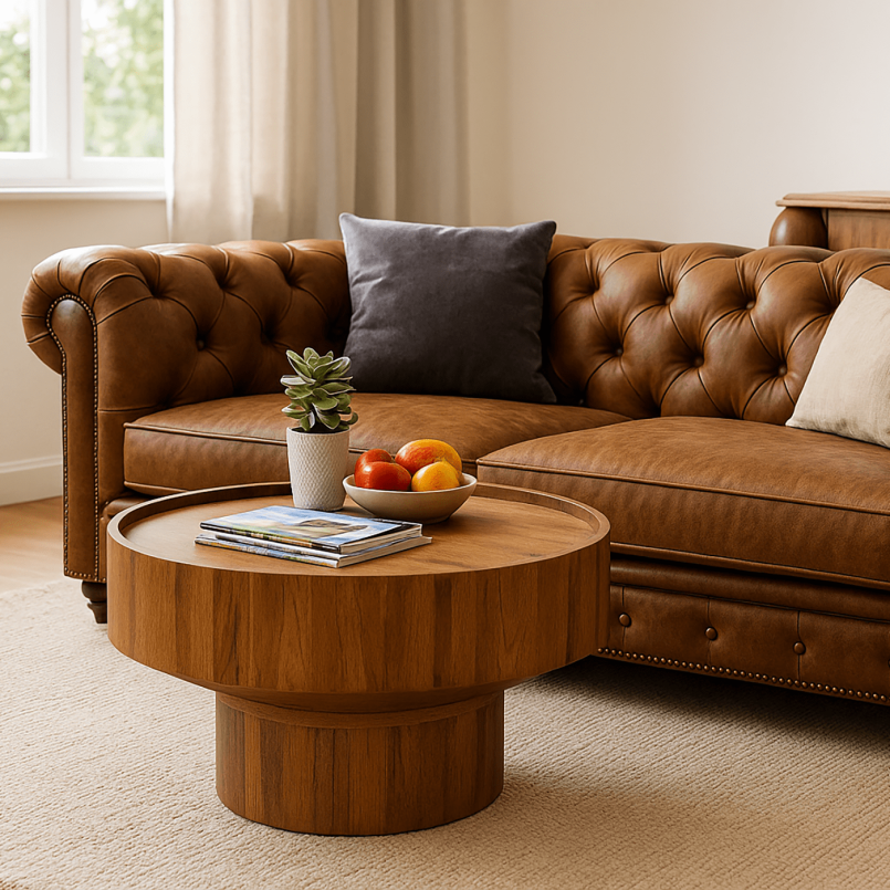 Table basse ronde en bois - Tessa - Kare Design