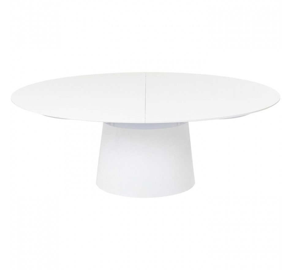 Uitschuifbare eettafel Benvenuto ovaal wit glossy Kare Design