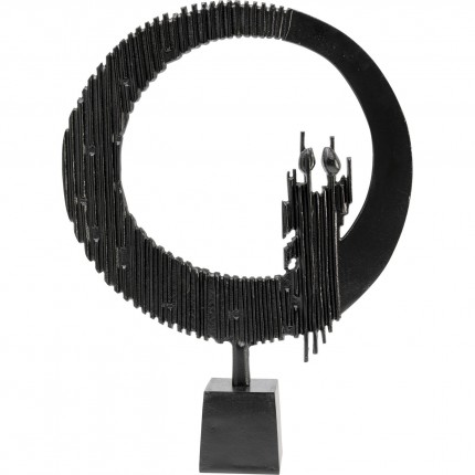 Déco Circle Watch XL 68cm noire Kare Design
