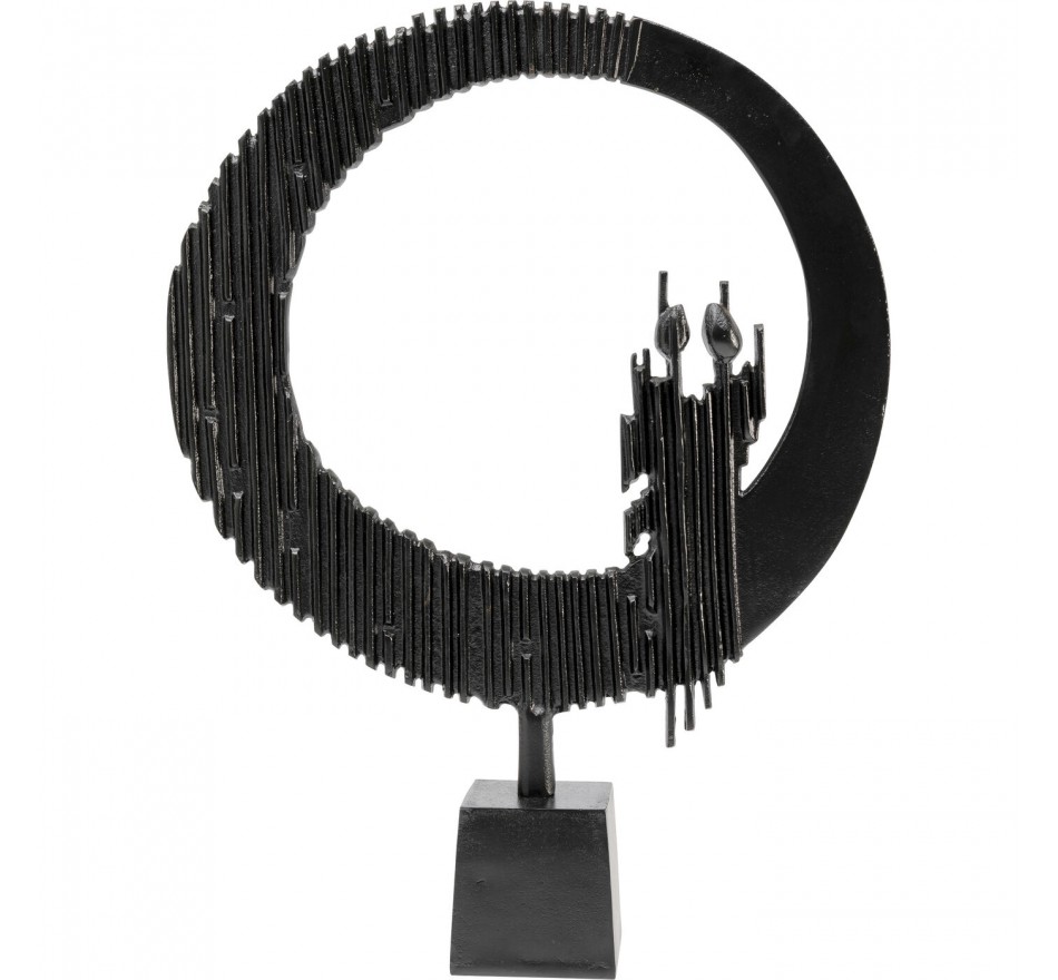 Woonaccessoires Circle Watch XL 68cm zwart Kare Design