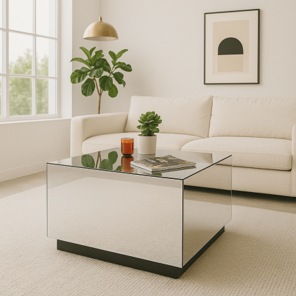 Coffee Table with drawers Luxury 80x60cm silver Kare Design