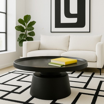 Table basse Lima 70cm noire Kare Design