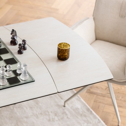 Uitschuifbare eettafel Lana 260x90cm beige Kare Design