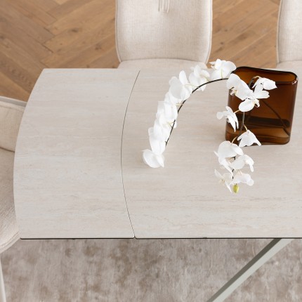 Uitschuifbare eettafel Lana 260x90cm beige Kare Design