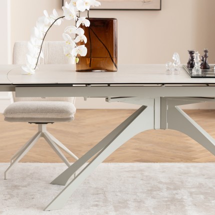 Uitschuifbare eettafel Lana 260x90cm beige Kare Design