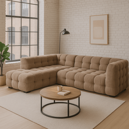 Corner Sofa Salamanca XL brown left Kare Design