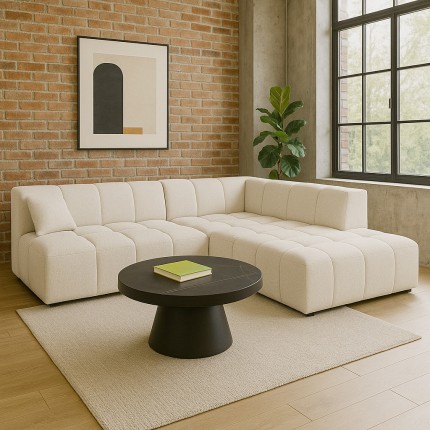 Hoekbank Belami creme rechts Kare Design