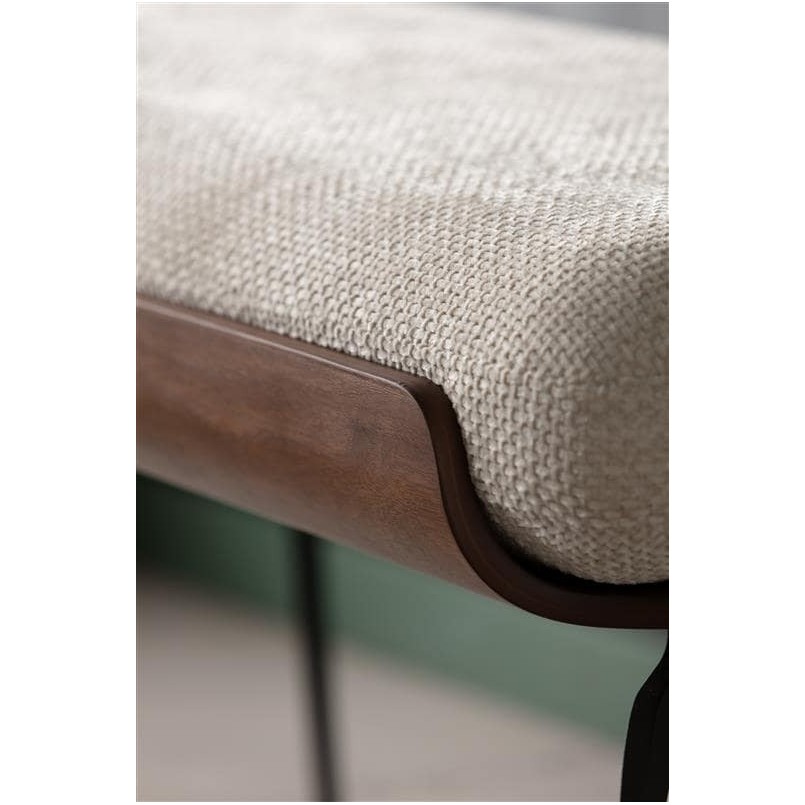 Banc 2/3 places en polyester tressé et hêtre - Marc - Kare Design