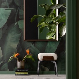 Tabouret en polyester tressé et hêtre - Marc - Kare Design