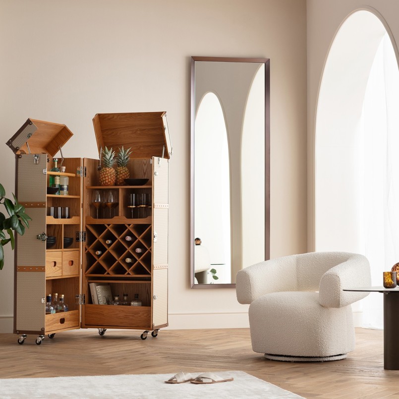 Rechthoekige wandspiegel met afgeschuinde randen - Arezzo Coffee - Kare Design