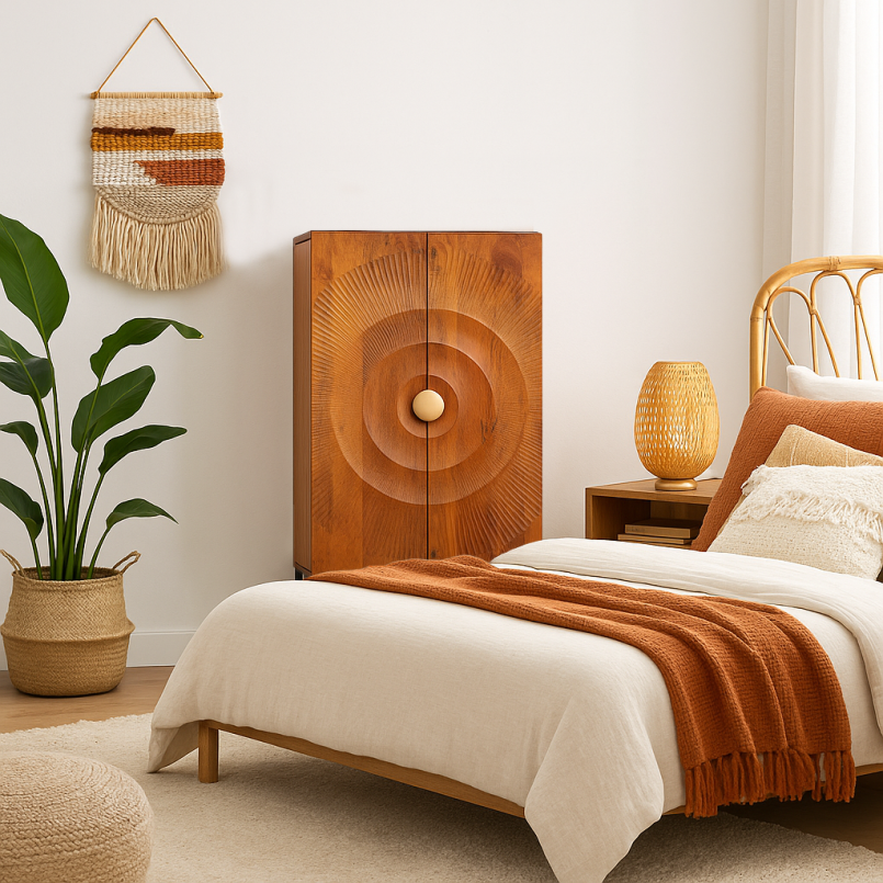 Gesneden houten kledingkast - Madeira - Kare Design