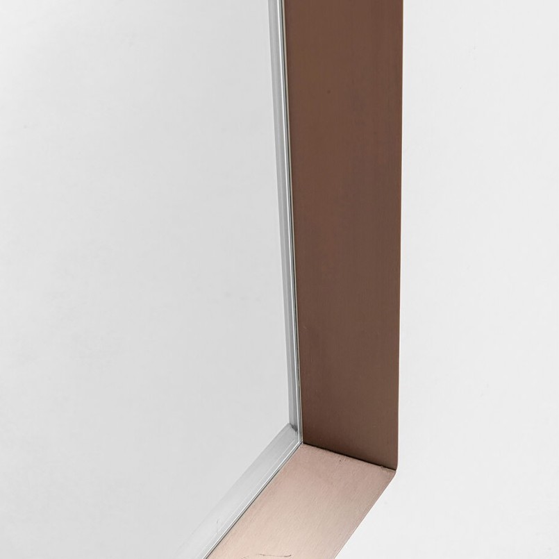 Rechthoekige wandspiegel met afgeschuinde randen - Arezzo Coffee - Kare Design