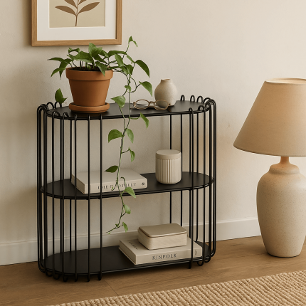 Console Wire 81x37cm zwart Kare Design