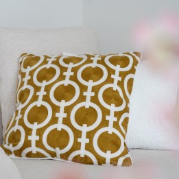 Coussin jaune et blanc - Catena - Kare Design