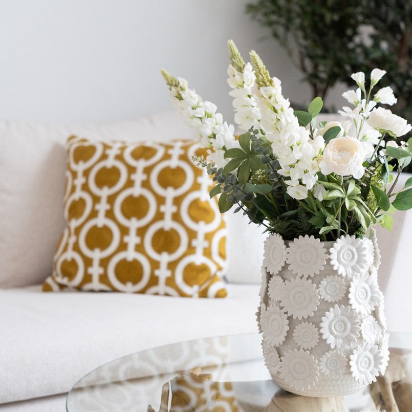 Yellow and white cushion - Catena - Kare Design