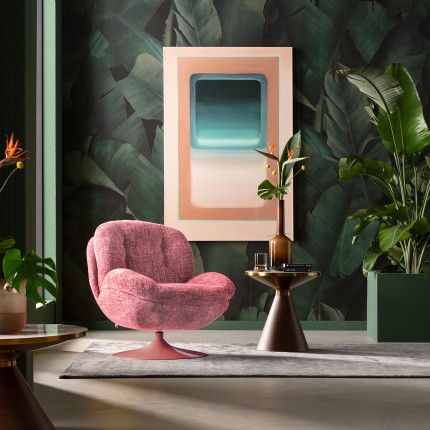 Draaifauteuil Cosy roze Kare Design