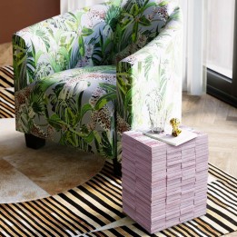 Tabouret en liasses de billets roses - Euro - Kare Design