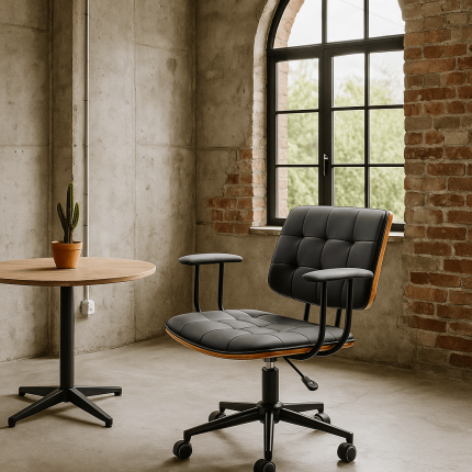 Draaibare Bureaustoel Nelly zwart Kare Design