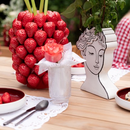 Vase strawberries red 30cm Kare Design