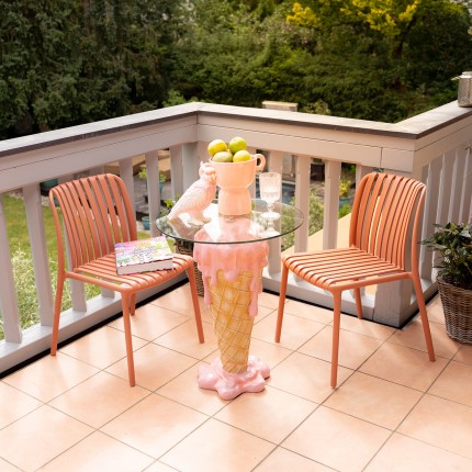 Table de bar glace 60cm rose Kare Design