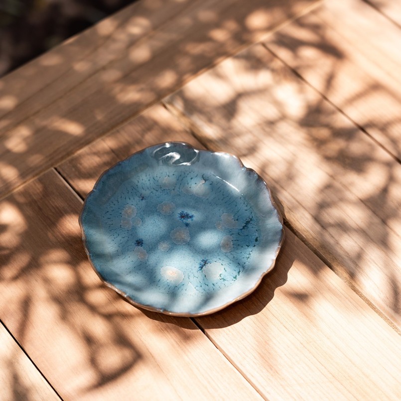 Assiettes en grès bleu - Mina - Kare Design