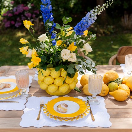 Vase lemons yellow 19cm Kare Design