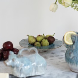 Assiette creuse en grès bleu - Mina - Kare Design