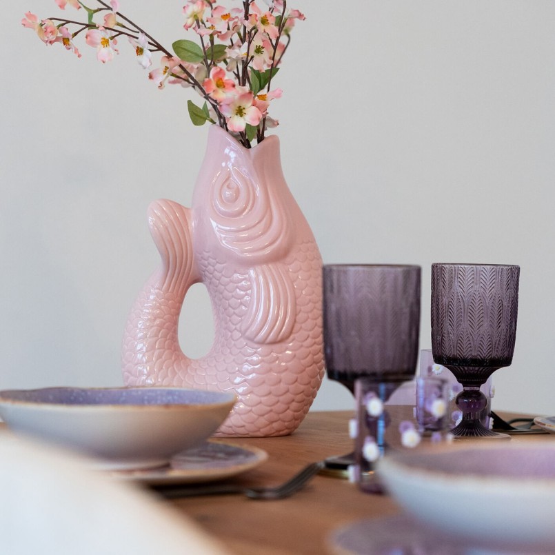 Verres à vin en verre violet - Fogli - Kare Design