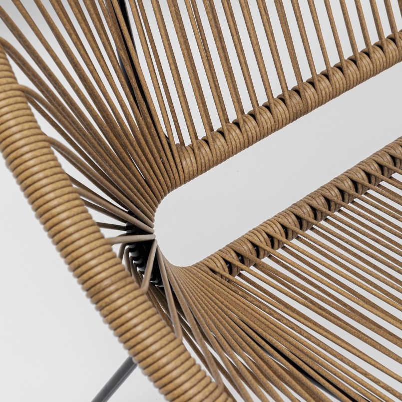 Bruin en zwart tuinbankje - Acapulco - Kare Design