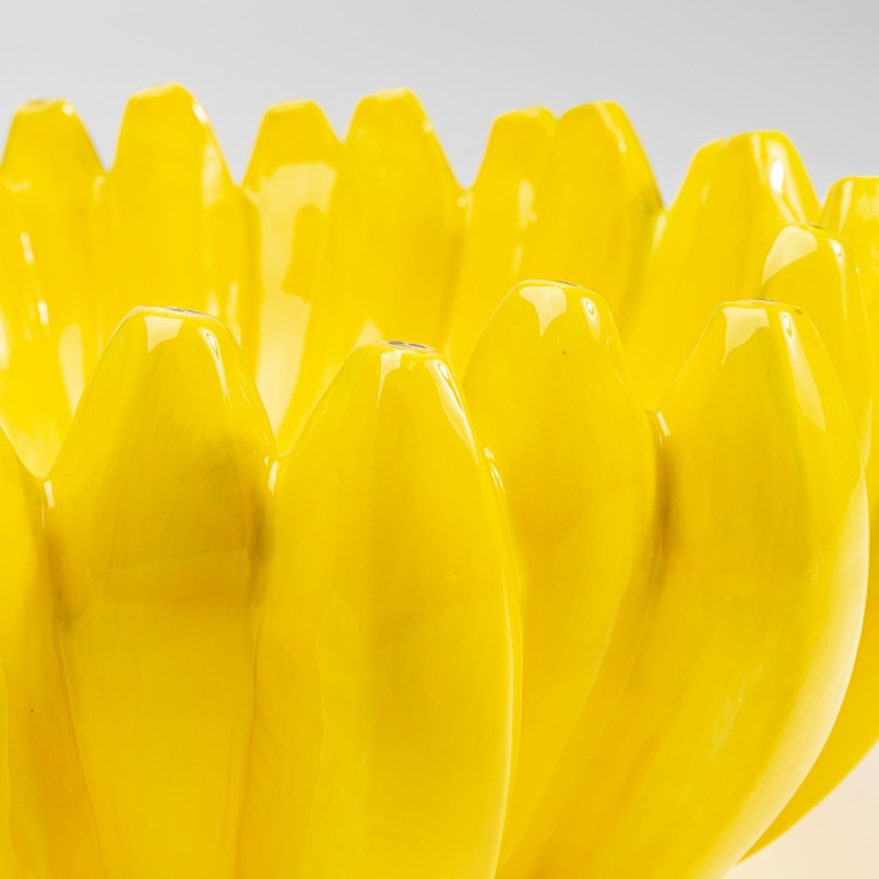 Coupe jaune bananes en céramique - Kare Design