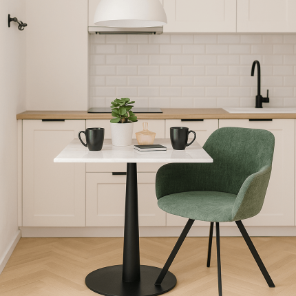 Chaise avec accoudoirs pivotante Lady Loco Coco verte Kare Design