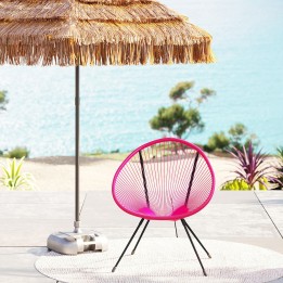 Fuchsia pink garden armchair - Acapulco - Kare Design