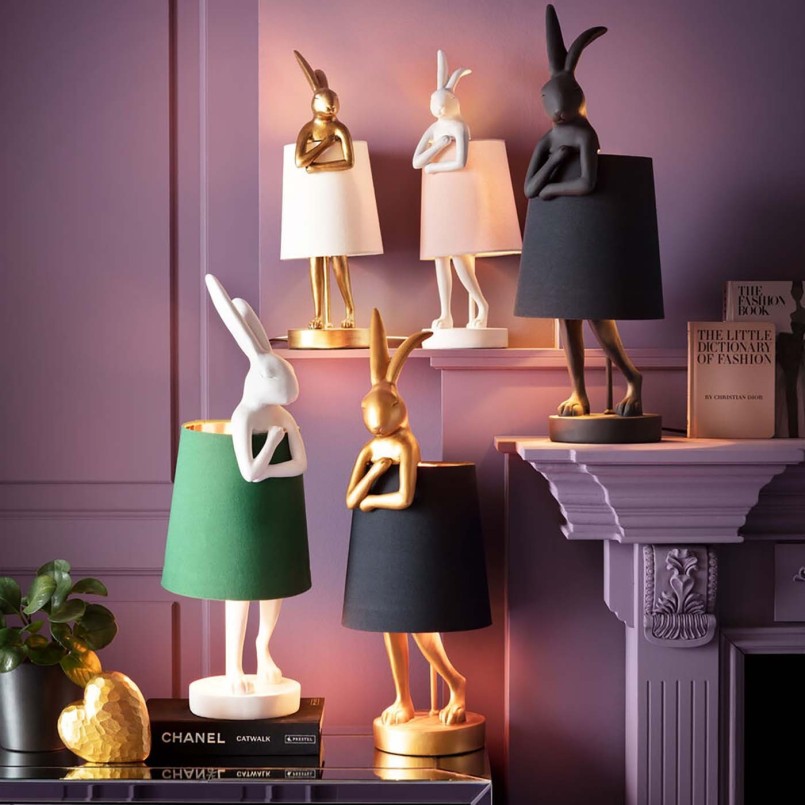 Black and gold rabbit lamp - Animal - Kare Design