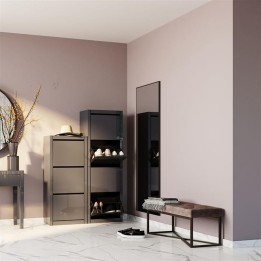 Rectangular wall mirror in black aluminium 180x160cm - Bella model