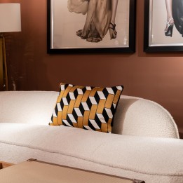 Cushion black, white and gold - Scale - Kare Design