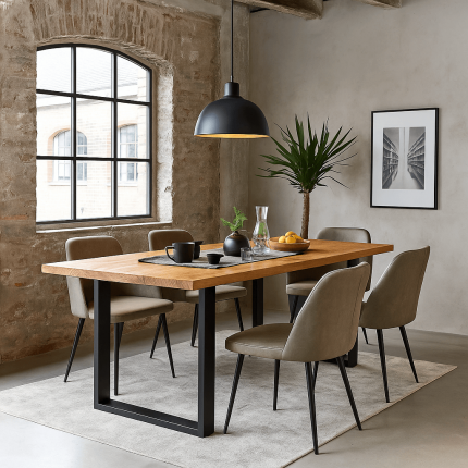 Eettafel Symphony 200x100cm eik zwart Kare Design