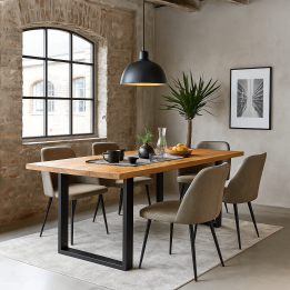 Industriële houten tafel - Symfonie - Kare Design - Kare Design