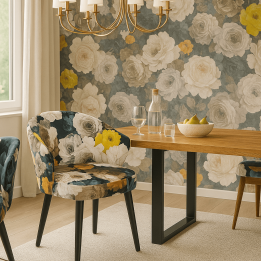 Chaise avec accoudoirs fleurs - Pivoines - Kare Design