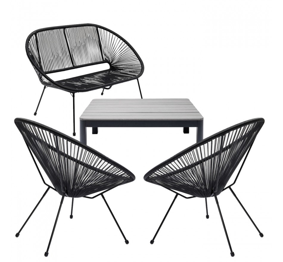 Salon de jardin Acapulco Happy Day gris Kare Design