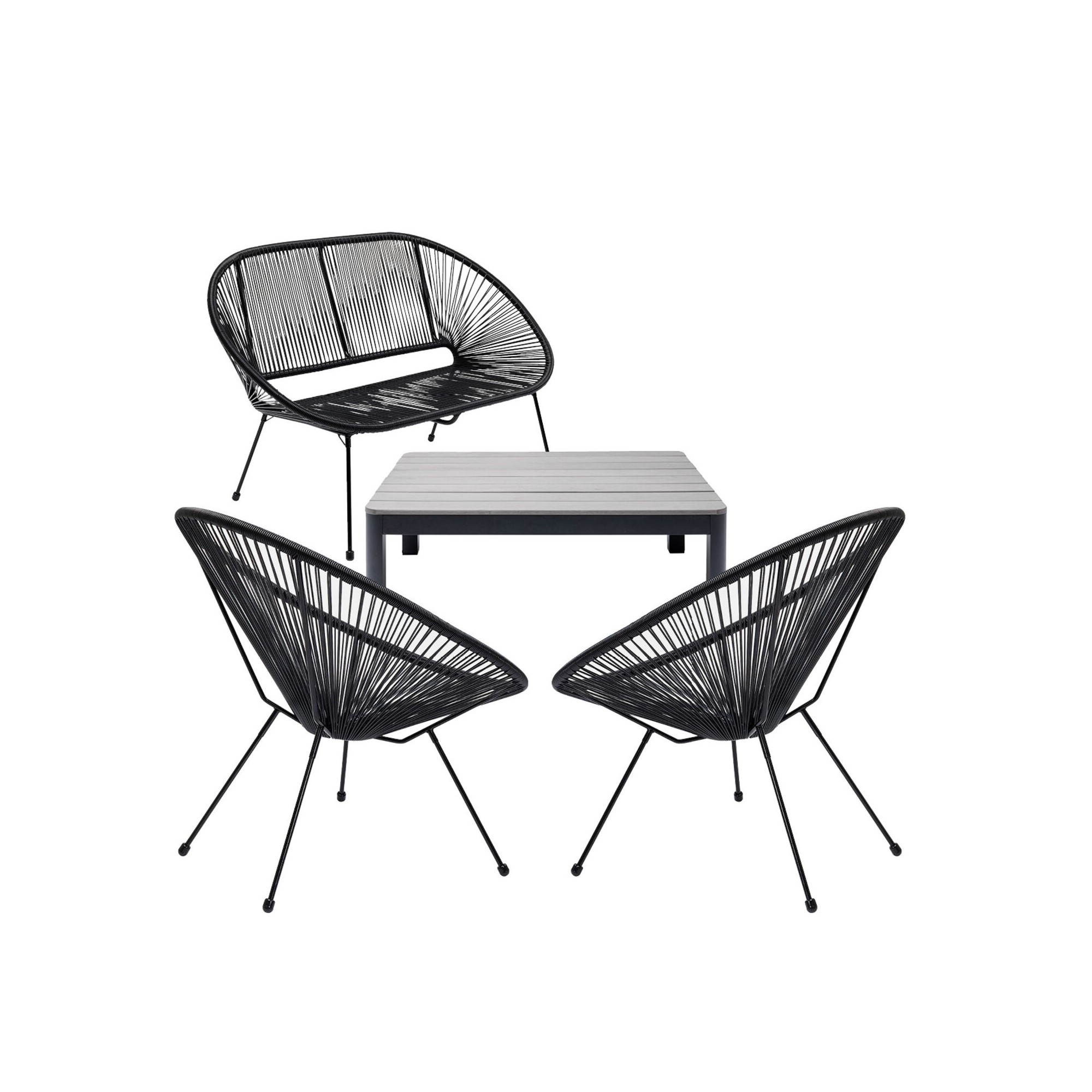 Salon de jardin Acapulco Happy Day gris Kare Design