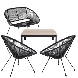 Salon de jardin détente 4 places - Acapulco Happy Day - Kare Design