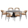 Tuinmeubilair Grande Possibilita tafel 220cm en 6 stoelen nature Kare Design
