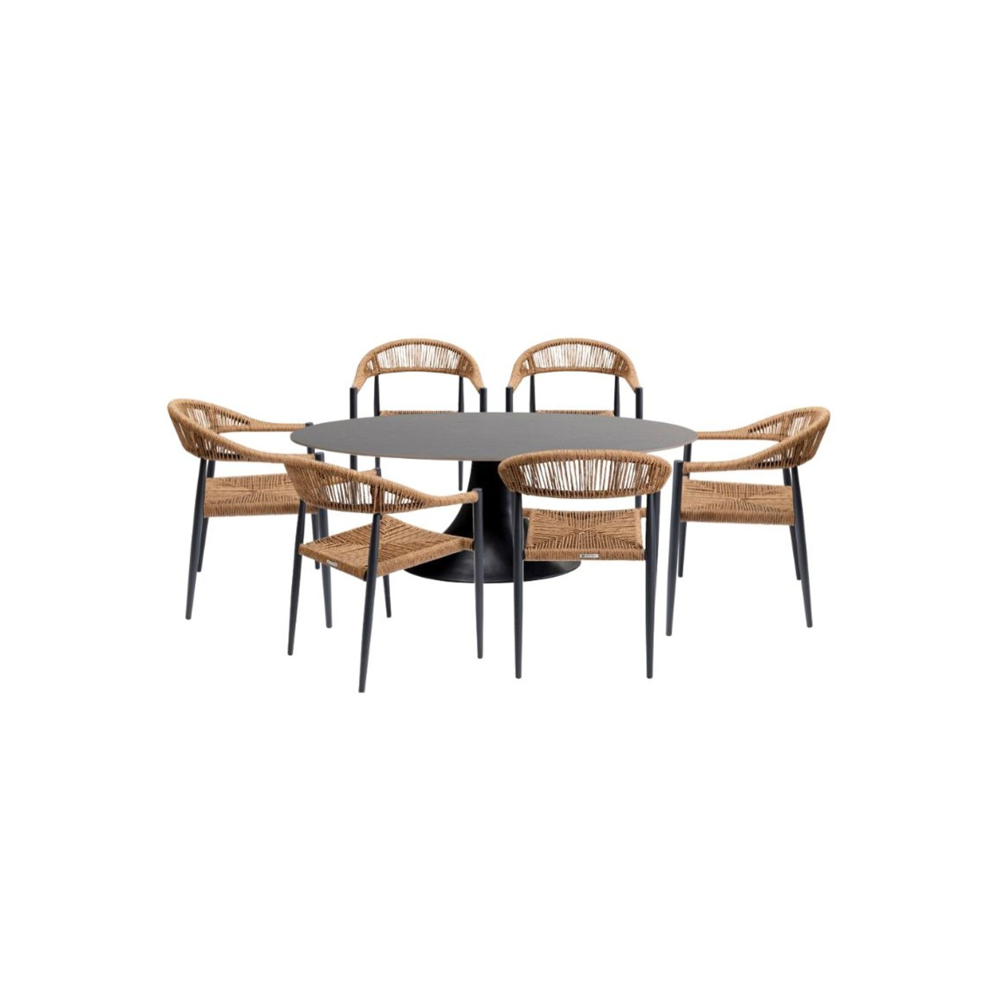 Outdoor set Grande Possibilita table 220cm and 6 chairs nature Kare Design