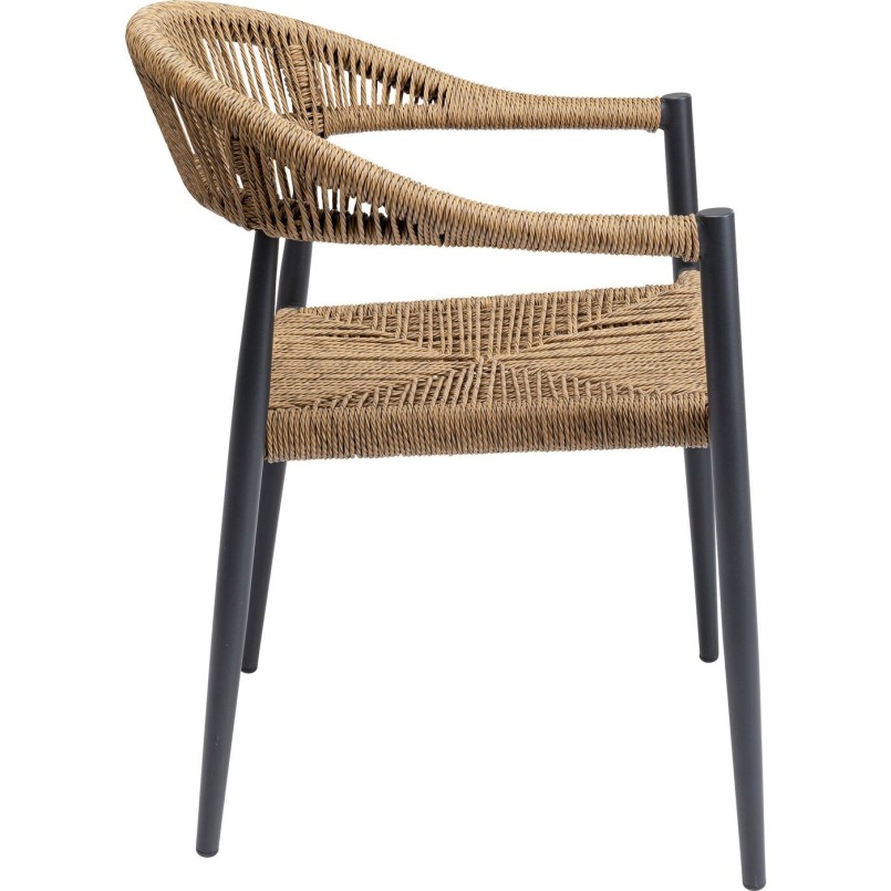 Tuinmeubilair Grande Possibilita tafel 220cm en 6 stoelen nature Kare Design