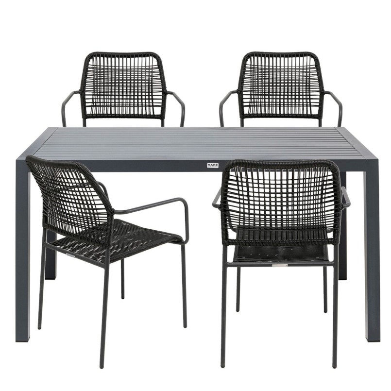 Outdoor set Madagascar black Kare Design