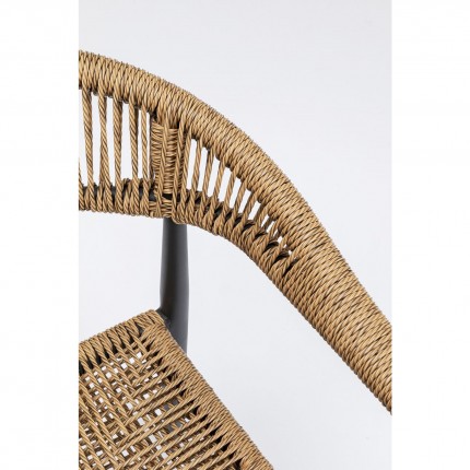 Ensemble de jardin Grande Possibilita table 120cm et 4 chaises nature Kare Design