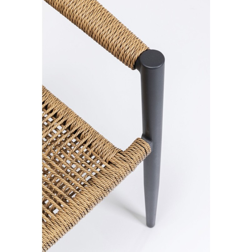 Outdoor set Grande Possibilita table 120cm and 4 chairs nature Kare Design