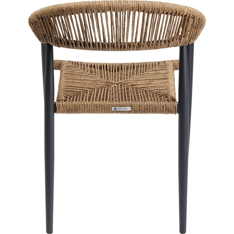 Tuinmeubilair Grande Possibilita tafel 120cm en 4 stoelen nature Kare Design