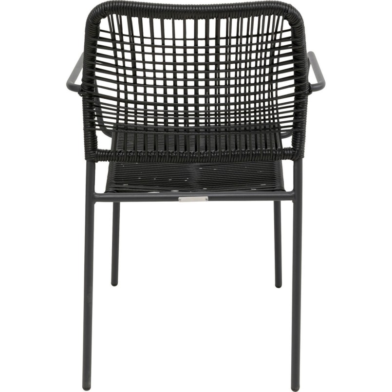 Table à manger et chaises noires de jardin - Madagascar - Kare Design